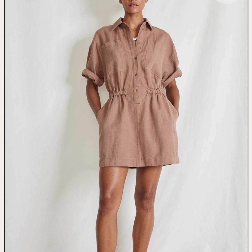Apiece Apart Palmer’s Mini Dress in Woodsmoke